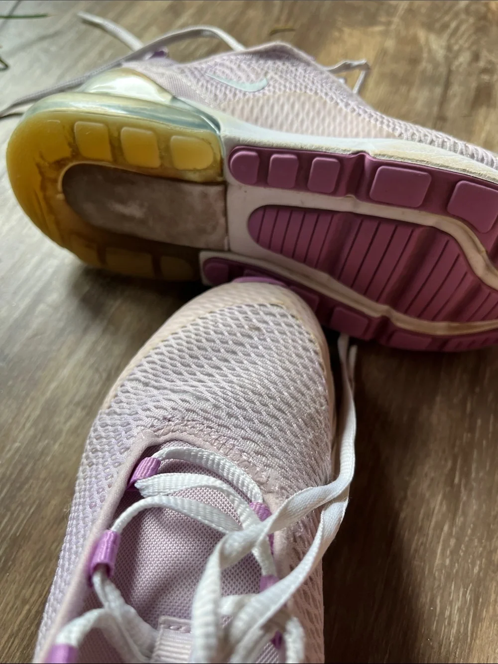 Nike Women’s Air Max 270 Pink and Silver Accent Sneakers